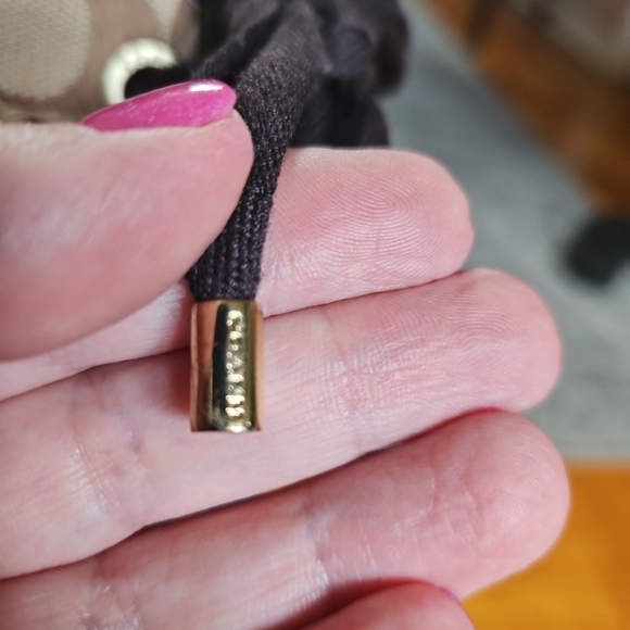 Coach Tristee Rubber Rain Boots Brown/Khaki Signature Lace Up Back Size 8 EUC - Picture 12 of 16